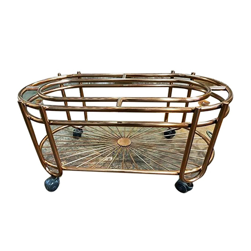 Antique style two tier serving trolley for luxury hotels