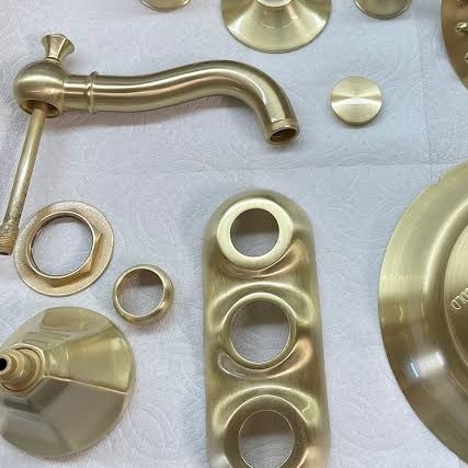 Luxurious brass plated bathroom fittings for hotels