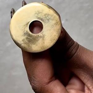 Old weathered pure brass part suitable for polishing and rejuvenation